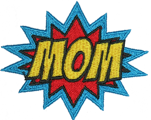 Super Mom Embroidered Patch | Iron-On and Sew-On | Order Now!