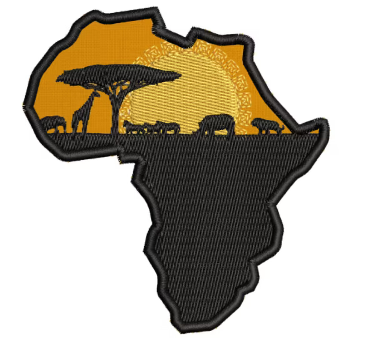 Majestic Embroidered African Wildlife Patch | Celebrate the Wonders of the Wild