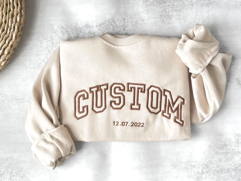 Timeless Moments Sweater: Custom Embroidery with Special Date