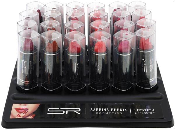Karton Lippenstift SABRINA klassische Farben