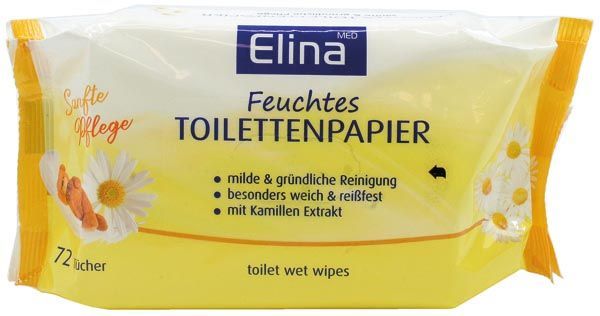 Toilettenpapier feucht 72er Kamille 18x12cm