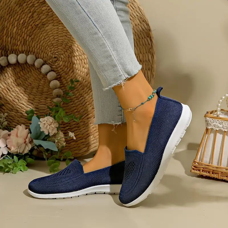 Slip-On Damen Freizeit-Sneaker - Größe 39 - Dunkelblau -YE422306