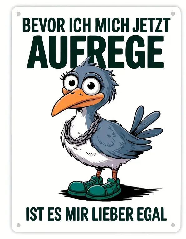 Bevor ich mich aufrege Sprücheschild 10.27-2
