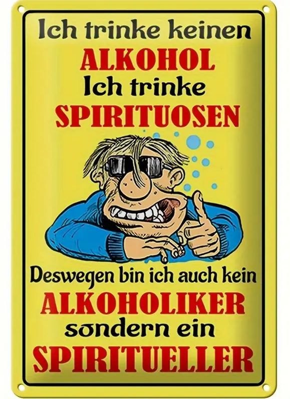 Kein Alkohol Sprücheschild MP136271