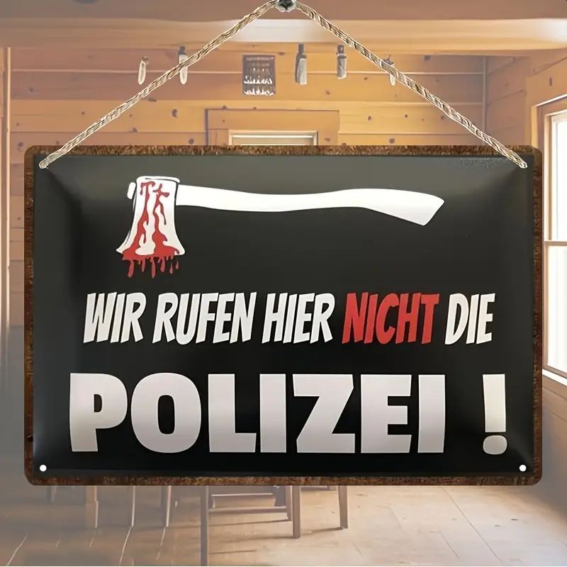 WARNUNG Sprücheschilder