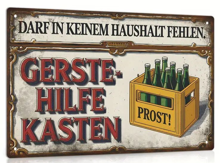 Gerstehilfekasten Sprücheschild XL1328440