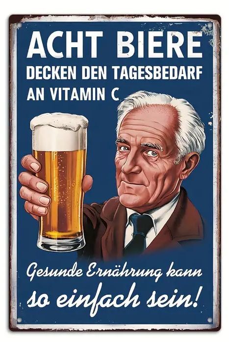 Acht Biere Sprücheschild RT207459