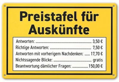 Auskünfte  Sprücheschild QB1149359