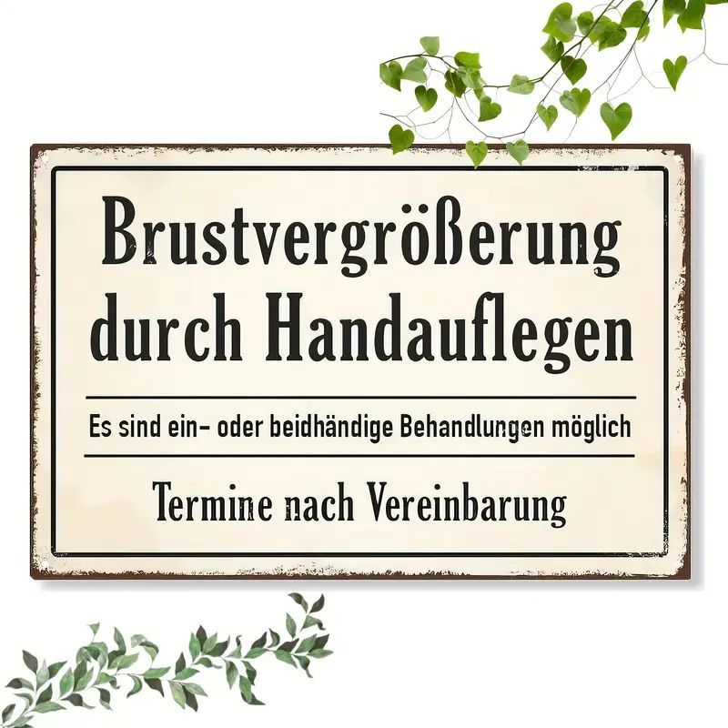 Brustvergrößerung Sprücheschild DP1614102