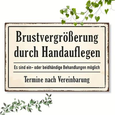 Brustvergrößerung Sprücheschild DP1614102