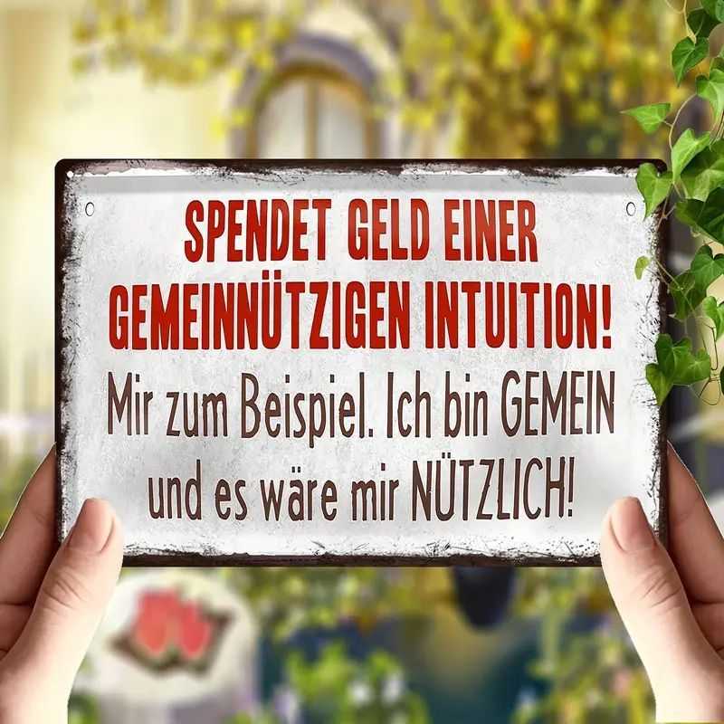 Spendet Geld Sprücheschild WY2700548