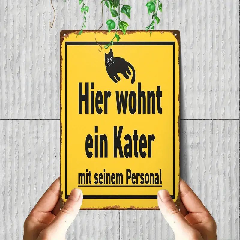 Hier wohnt ein Kater Sprücheschild 2363732TX