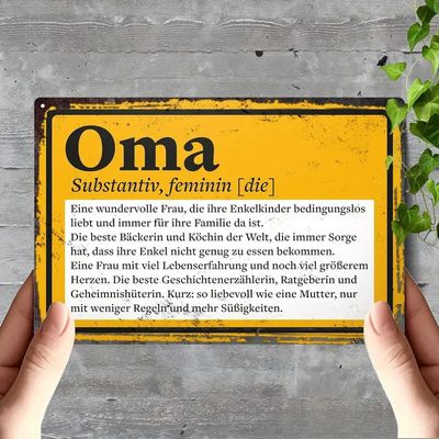 Sprücheschild Erklärung OMA 1843185HY