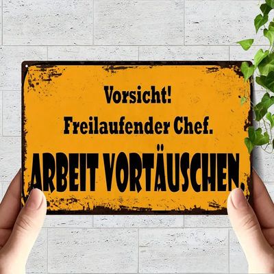 Sprücheschild Freilaufender Chef 1847043GR