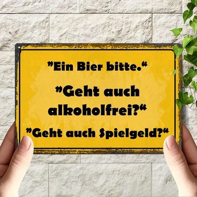 Sprücheschild Ein Bier bitte  2308840MF