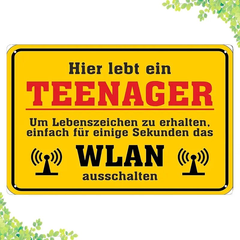 Hier lebt ein Teenager Sprücheschild  512374VG