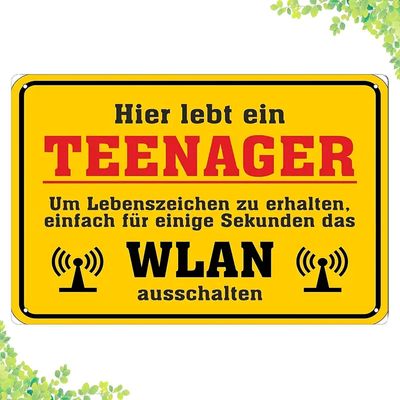 Hier lebt ein Teenager Sprücheschild  512374VG