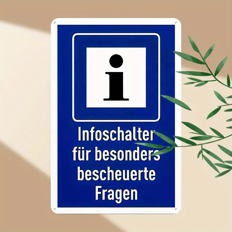 Infoschalter für bescheuerte Fragen Sprücheschild 1975158EM