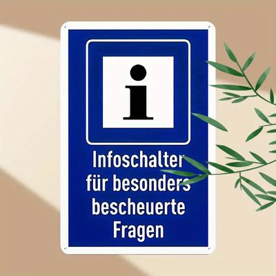 Infoschalter für bescheuerte Fragen Sprücheschild 1975158EM