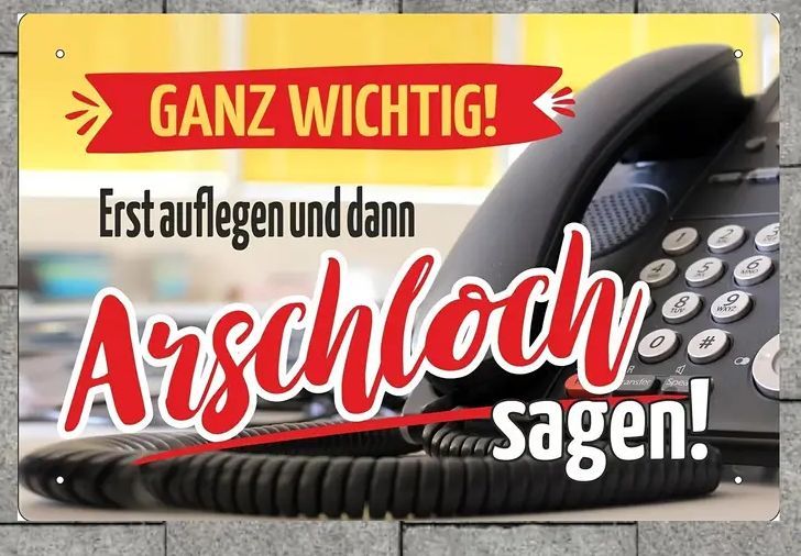 Sprücheschild Erst auflegen 650795NF