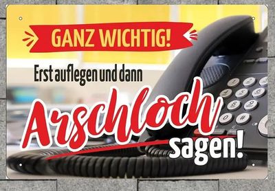 Sprücheschild Erst auflegen 650795NF