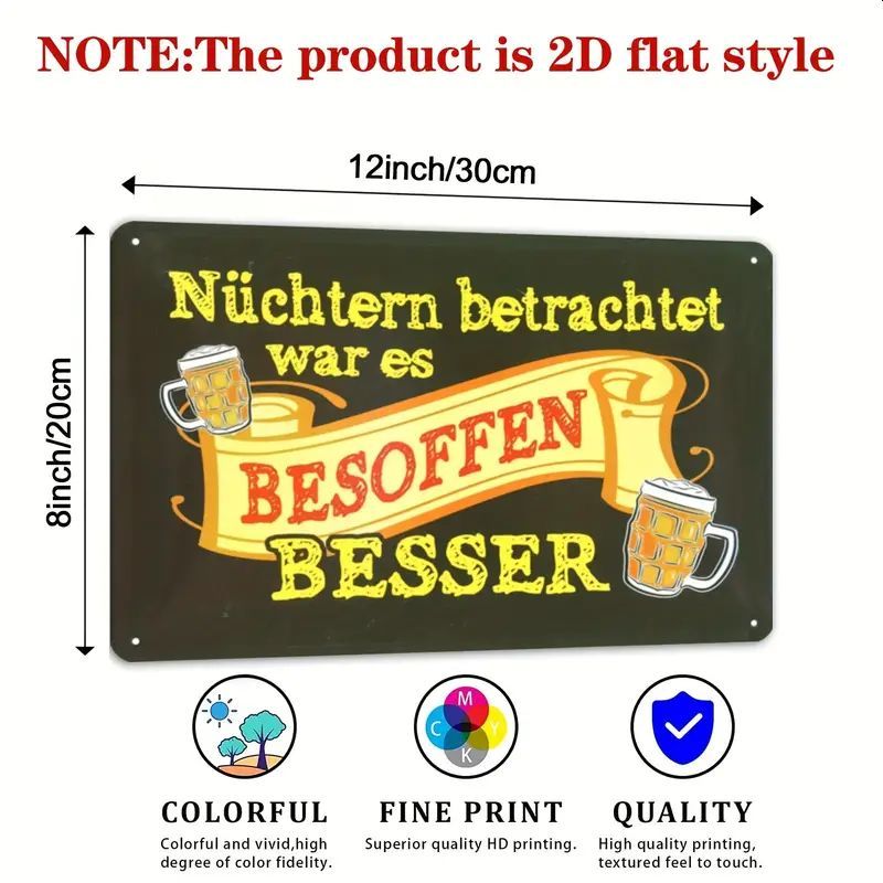 Sprücheschild Nüchtern betrachtet 652690UN