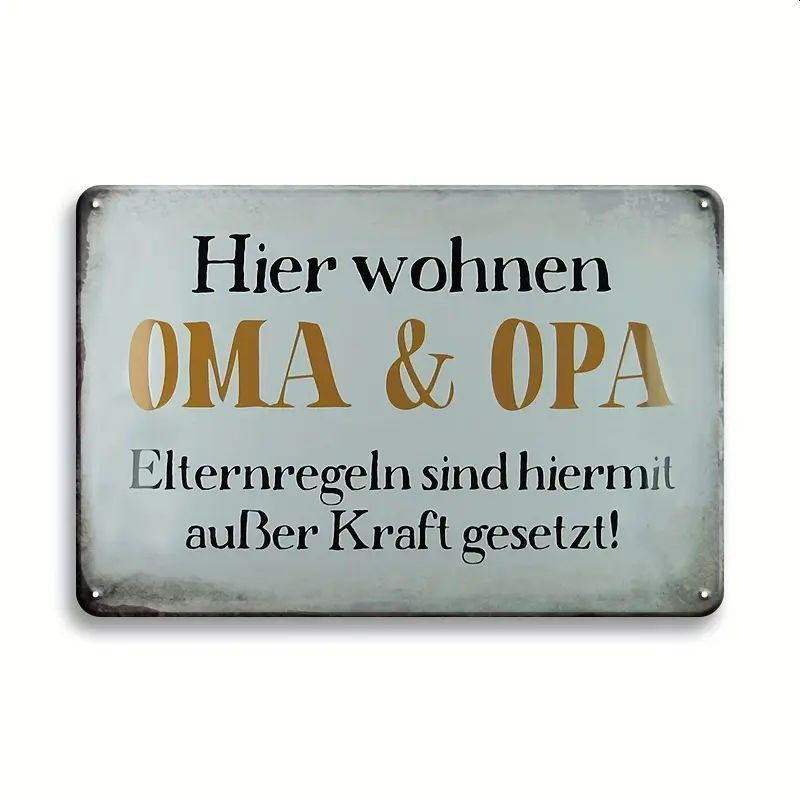 Sprücheschild Oma Opa Regeln 1698100CJ