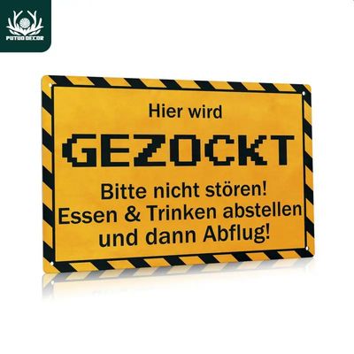 Sprücheschild Hier wird gezockt 16324RV
