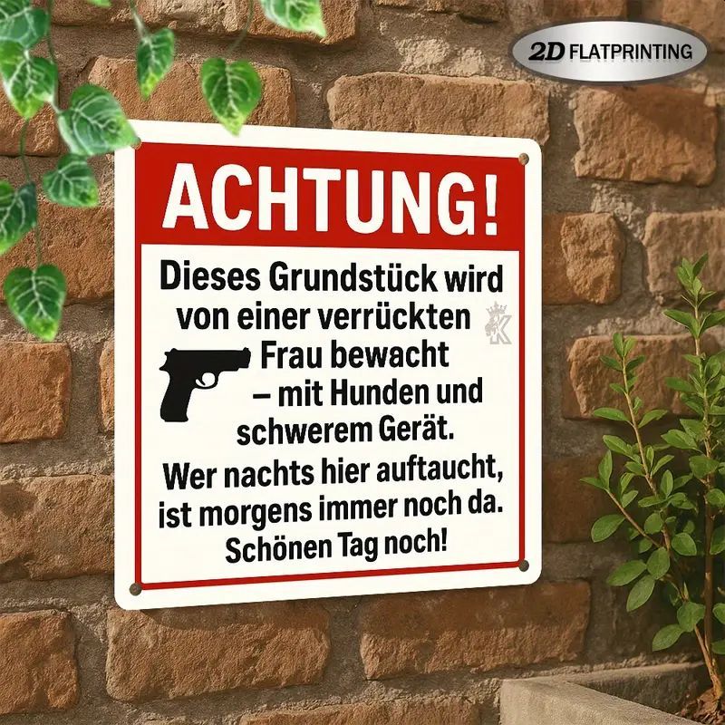 Sprücheschild Frau bewacht 3071846LG