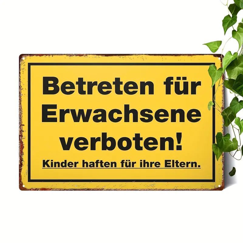 Sprücheschild Erwachsene verboten 1104734RM