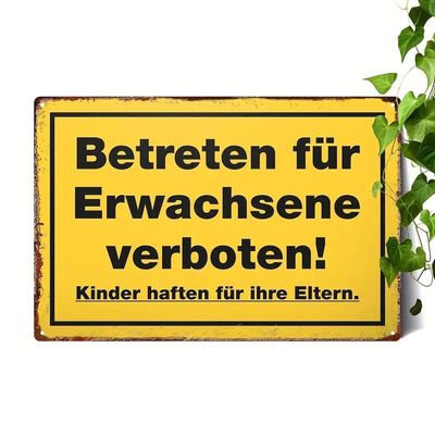 Sprücheschild Erwachsene verboten 1104734RM