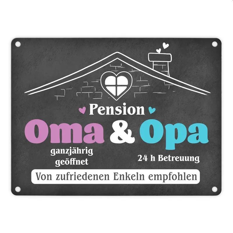 Sprücheschild Pension Oma Opa 226351BB
