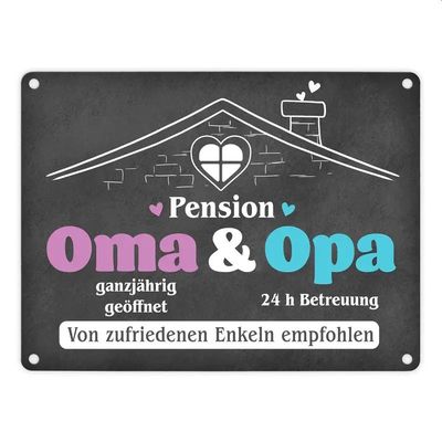 Sprücheschild Pension Oma Opa 226351BB