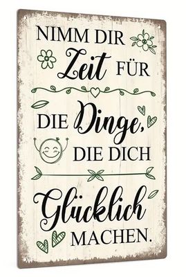 Sprücheschild Zeit glücklich 933245RE