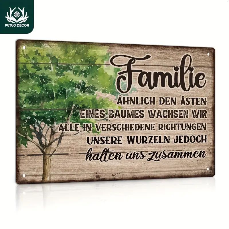 Sprücheschild Familie Baum 213170UL