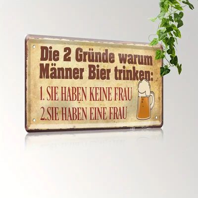 Sprücheschild Männer Bier trinken 2689375DF