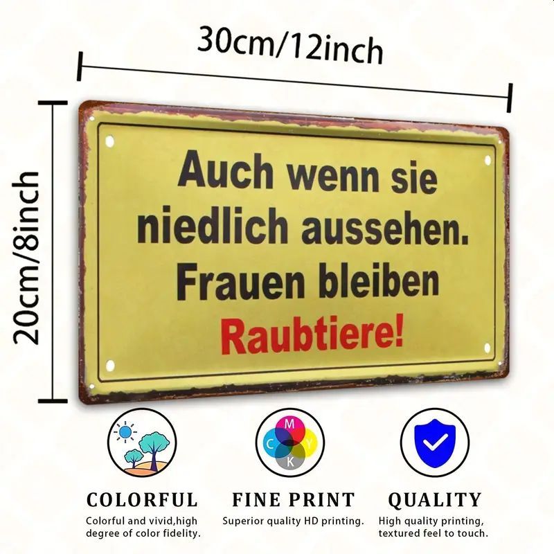 Sprücheschild Frauen Raubtiere 744923VM