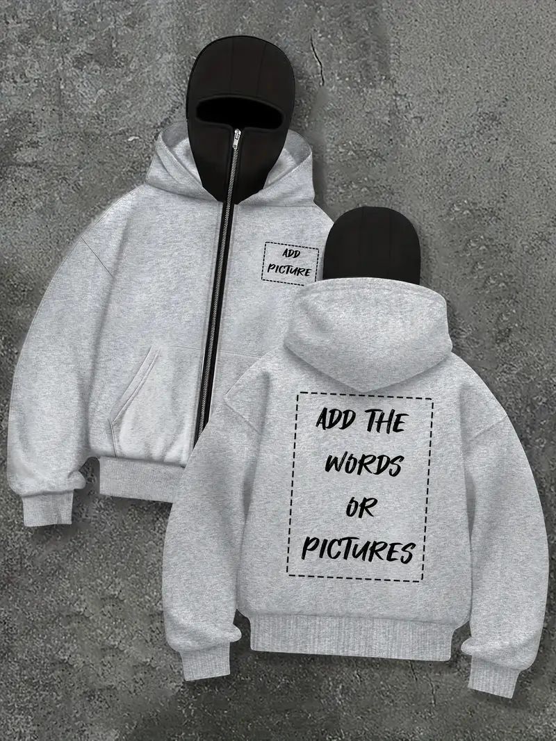 Personalisierbarer Hoodie mit Reißverschluß 6612203TJ
