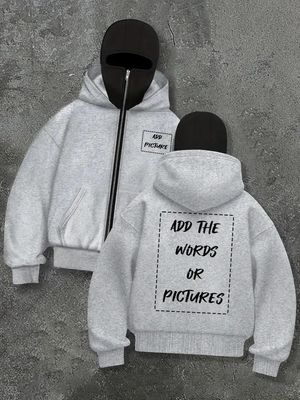 Personalisierbarer Hoodie mit Reißverschluß 6612203TJ