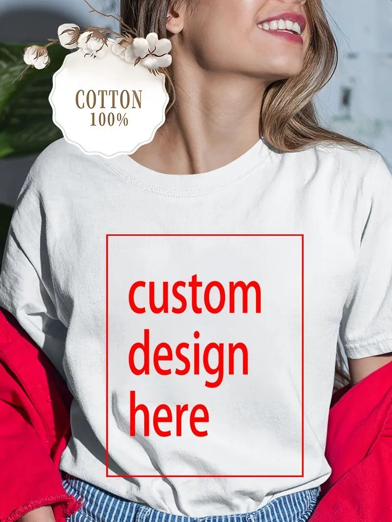 Personalisierbares Damen-T-Shirt aus Baumwolle 704046QX