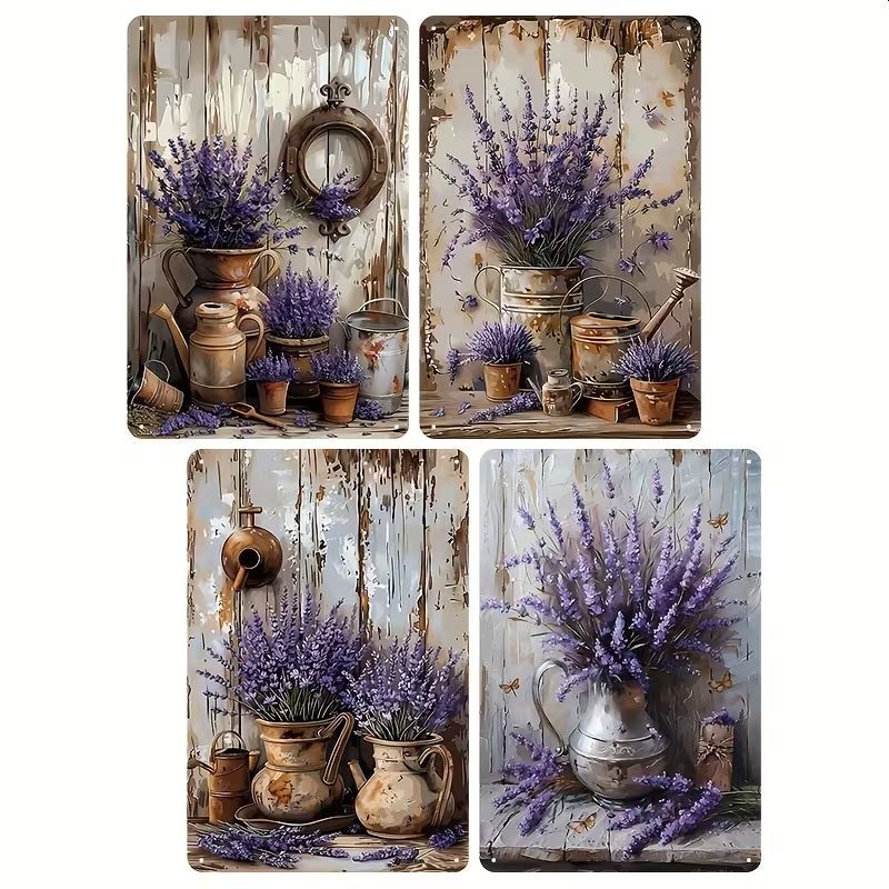 Lavendel-Dekor Metallschild 4668882AR