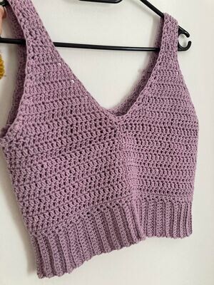 Kézzel horgolt lila top / Hand-crocheted lilac summer top