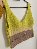 Hand crocheted 2-sided summer top