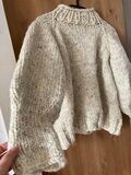 Hand-knitted super chunky sweater