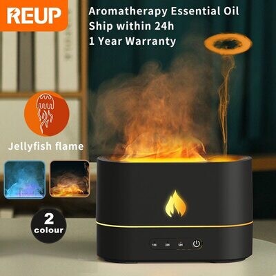 REUP Flame Air Humidifier Essential Oil Diffuser Aroma Ultrasonic Mist Maker Aromatherapy Humidifiers Diffusers Fragrance Home