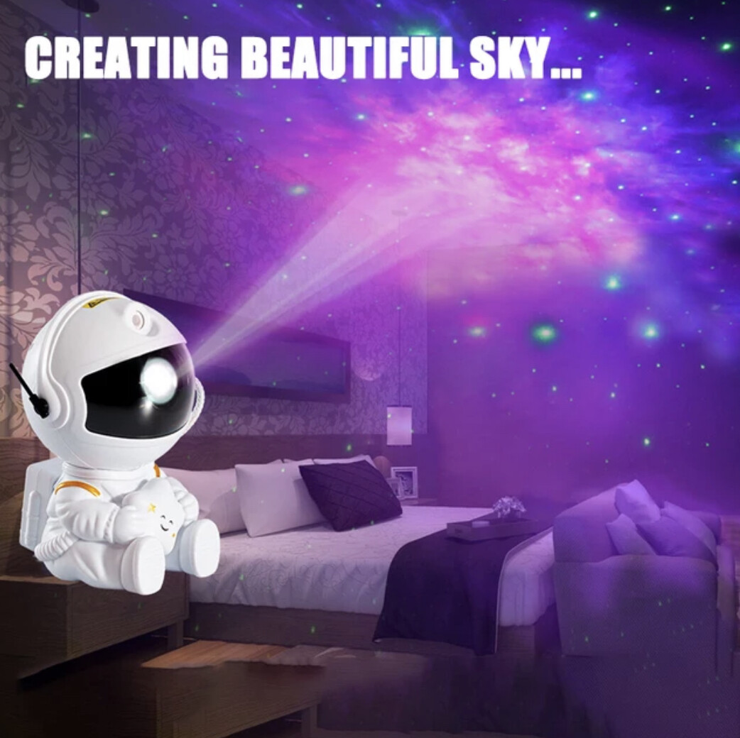 Astronaut Projector LED Laser Space Galaxy Projector 360 Degree Star Projector Aurora Nebula Night Light for Home Decor