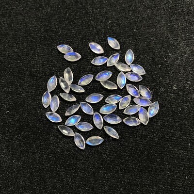 2.5x5mm Rainbow Moonstone Marquise Faceted Gemstone