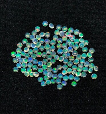 3mm Ethiopian Opal Round Faceted Gemstone