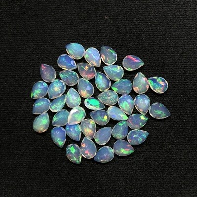 5x7mm Ethiopian Opal Pear Faceted Gemstone
