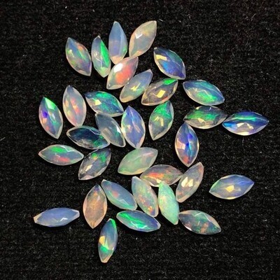 3x6mm Ethiopian Opal Marquise Faceted Gemstone